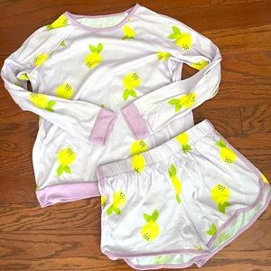 Cat and Jack Girl’s Matching Pajama Set | Lilac with Lemons